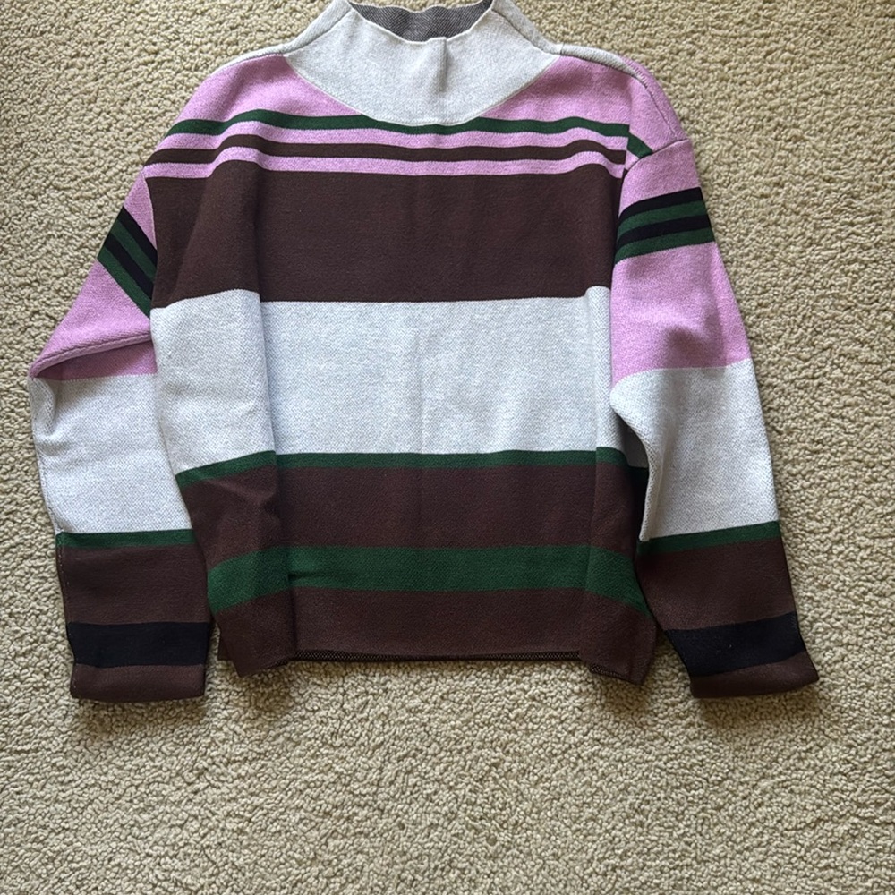 Anthropologie Cary’s Mock Neck Sweater by Maeve Multi